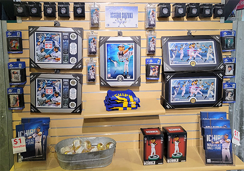 イチロー氏のグッズ・コーナー