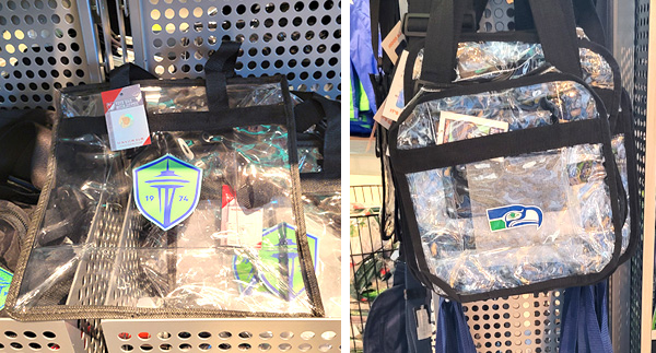 持ち込みできるクリア・バッグ