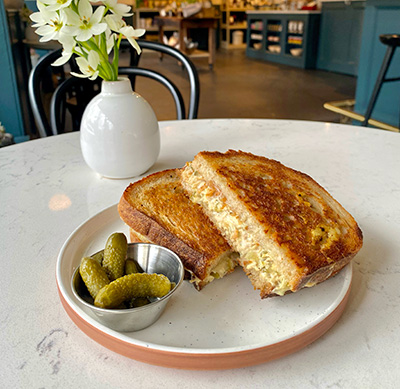 Smoked Tuna + Aged Cheddar Melt on Country Blonde