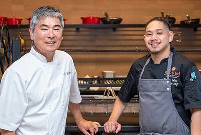 ロイ・ヤマグチ氏と、エグゼクティブシェフのミナ氏